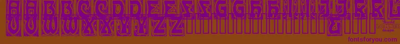 Carmc Font – Purple Fonts on Brown Background