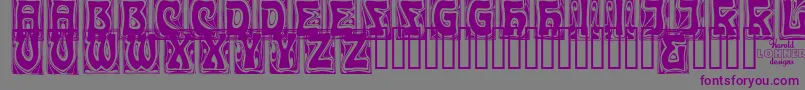 フォントCarmc – 紫色のフォント、灰色の背景