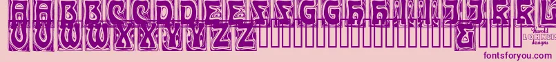 Carmc Font – Purple Fonts on Pink Background