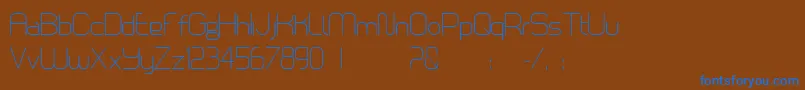 LoomisSans Font – Blue Fonts on Brown Background