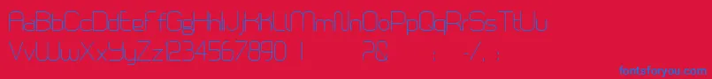 LoomisSans Font – Blue Fonts on Red Background