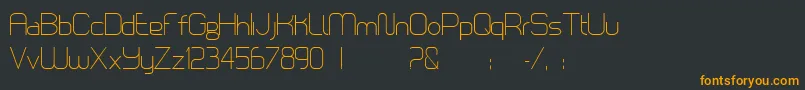 LoomisSans Font – Orange Fonts on Black Background