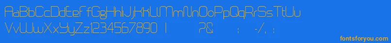 LoomisSans Font – Orange Fonts on Blue Background