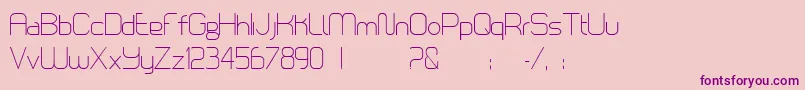 LoomisSans-Schriftart – Violette Schriften auf rosa Hintergrund