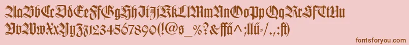TudorSsi Font – Brown Fonts on Pink Background