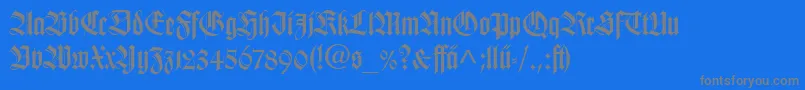 TudorSsi-Schriftart – Graue Schriften auf blauem Hintergrund