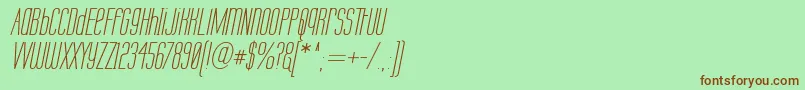 Labtopui Font – Brown Fonts on Green Background