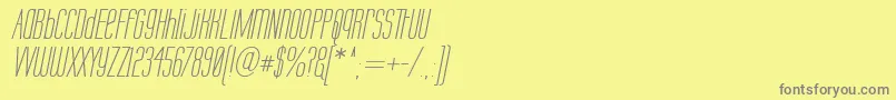 Labtopui Font – Gray Fonts on Yellow Background