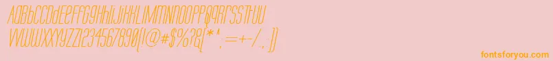 Labtopui-Schriftart – Orangefarbene Schriften auf rosa Hintergrund