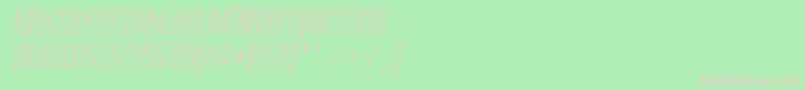 Labtopui Font – Pink Fonts on Green Background