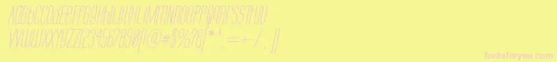 Labtopui Font – Pink Fonts on Yellow Background