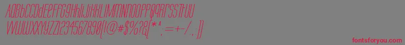 Labtopui-Schriftart – Rote Schriften auf grauem Hintergrund