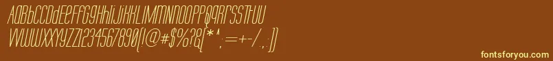 Labtopui-fontti – keltaiset fontit ruskealla taustalla
