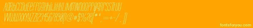 Labtopui Font – Yellow Fonts on Orange Background