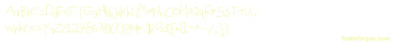 Mousehandwriting-fontti – keltaiset fontit