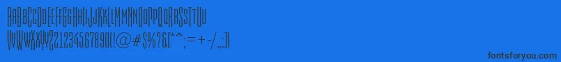 AEmpirialcpsttr Font – Black Fonts on Blue Background