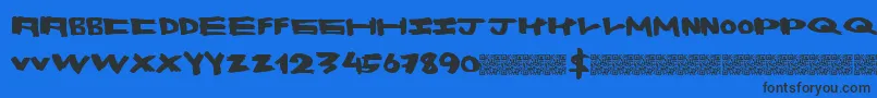 Spacebang Font – Black Fonts on Blue Background