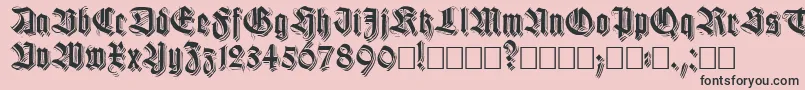 Killigs-Schriftart – Schwarze Schriften auf rosa Hintergrund