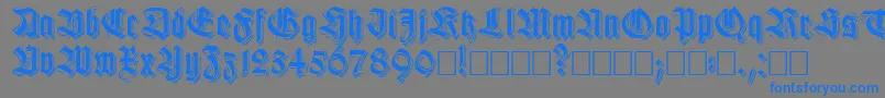 Killigs-Schriftart – Blaue Schriften auf grauem Hintergrund