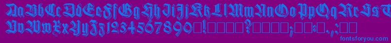 Шрифт Killigs – синие шрифты на фиолетовом фоне