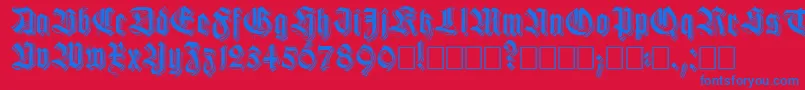 Killigs Font – Blue Fonts on Red Background