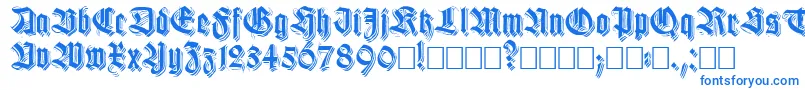 Killigs Font – Blue Fonts on White Background