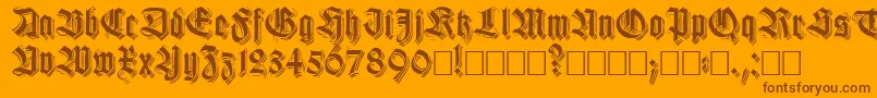 Шрифт Killigs – коричневые шрифты на оранжевом фоне