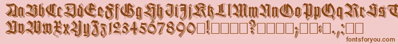 Killigs Font – Brown Fonts on Pink Background