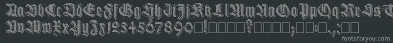 Killigs Font – Gray Fonts on Black Background