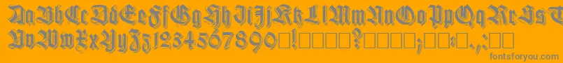 Killigs Font – Gray Fonts on Orange Background