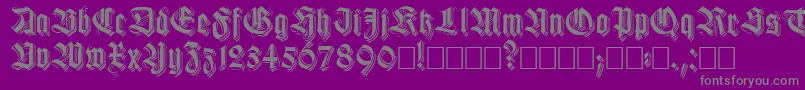 フォントKilligs – 紫の背景に灰色の文字