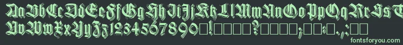 Killigs Font – Green Fonts on Black Background