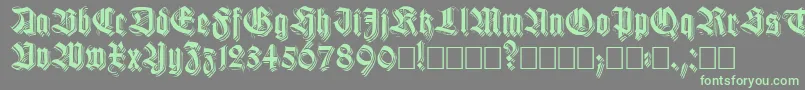 Killigs Font – Green Fonts on Gray Background