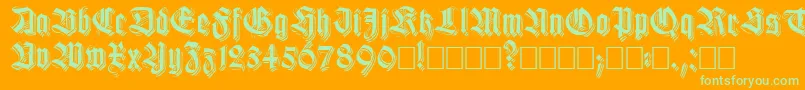 Killigs-fontti – vihreät fontit oranssilla taustalla