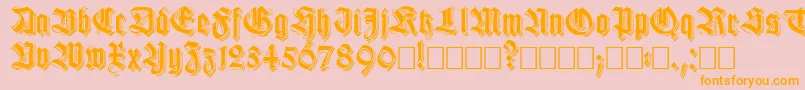 Killigs Font – Orange Fonts on Pink Background