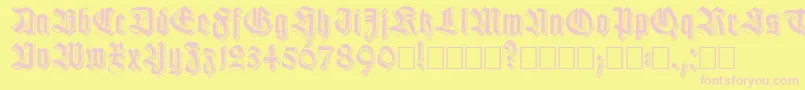 Killigs Font – Pink Fonts on Yellow Background