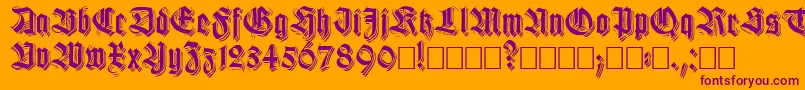 Killigs Font – Purple Fonts on Orange Background