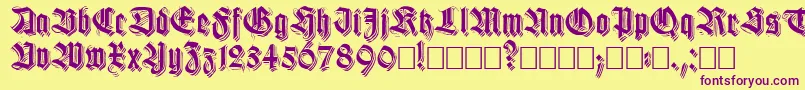 Killigs Font – Purple Fonts on Yellow Background