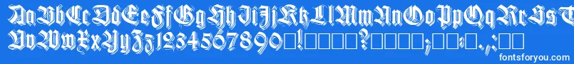 Killigs Font – White Fonts on Blue Background
