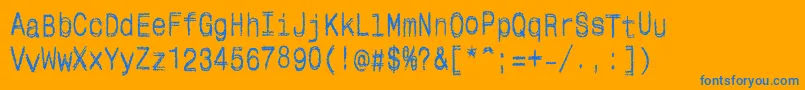 Подробнее о шрифте Doubleclickc Шрифт Doubleclickc – синие шрифты на оранжевом фоне