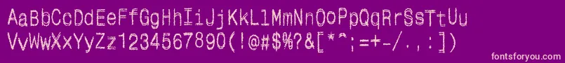 フォントDoubleclickc – 紫の背景にピンクのフォント