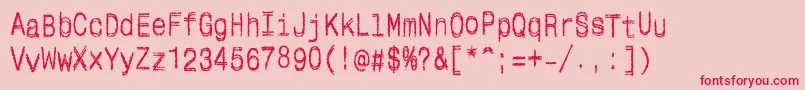 More about Doubleclickc Font Doubleclickc Font – Red Fonts on Pink Background
