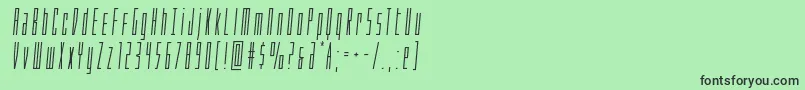 フォントPhantaconsemital – 緑の背景に黒い文字