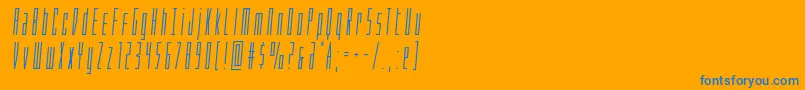 Phantaconsemital Font – Blue Fonts on Orange Background