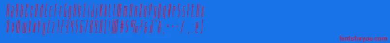 Phantaconsemital Font – Red Fonts on Blue Background