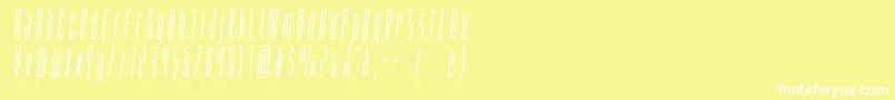 フォントPhantaconsemital – 黄色い背景に白い文字