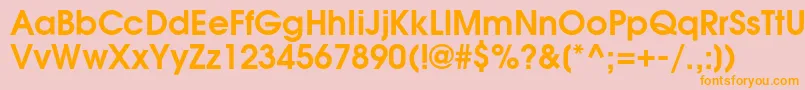 AgavalanchecBold Font – Orange Fonts on Pink Background