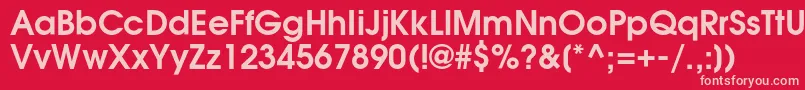 AgavalanchecBold Font – Pink Fonts on Red Background