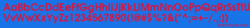 AgavalanchecBold Font – Red Fonts on Blue Background