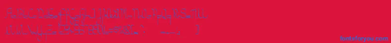 SalkinElegant-fontti – siniset fontit punaisella taustalla
